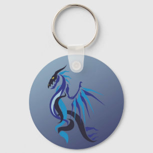 Porte-clés Flamme de dragon bleu