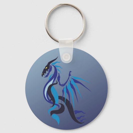 Porte-clés Flamme de dragon bleu (Recto)