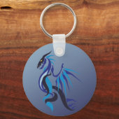 Porte-clés Flamme de dragon bleu (Recto)
