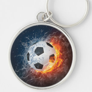 Porte-clés Flamme Football/Balle de Football Jeu d'oreiller