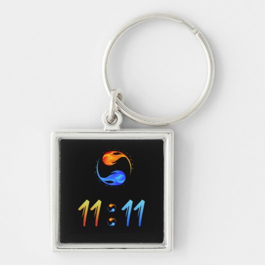 Porte-clés Flamme Jumelle 11:11- (Devant)