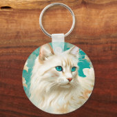 Porte-clés Flamme Lynx Point Siamese Portrait Art (Verso)