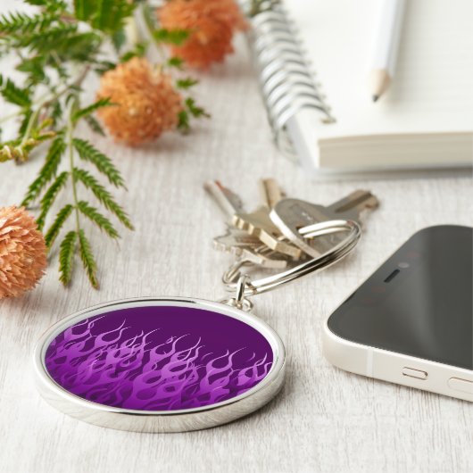 Porte-clés Flammes de course violet cool (Côté)