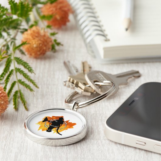 Porte-clés Flammes de sapeur-pompier (Côté)