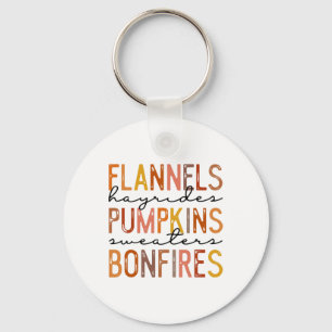 Porte-clés Flannels Hayriders Bonfires Citrouille Leopard Fal