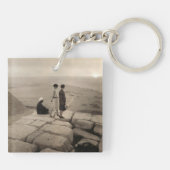 Porte-clés Flapper Girls Sunrise Khufu Pyramid, Égypte 1920 (Dos)