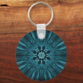 Porte-clés Flèche de neige bleu brillant en hiver (Recto)