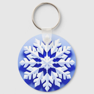 Porte-clés Flèche de neige bleue détaillée