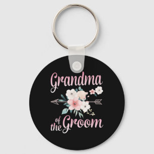 Porte-clés Flèche Fleur Joyeuse Grand-Mère De L'Épouse Groom