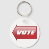 Porte-clés Flèche rouge en gras Signer campagne électorale Vo (Recto)
