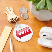 Porte-clés Flèche rouge en gras Signer campagne électorale Vo