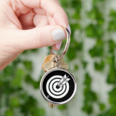 Porte-clés Flèche sur une cible ronde Porte - clés (main)
