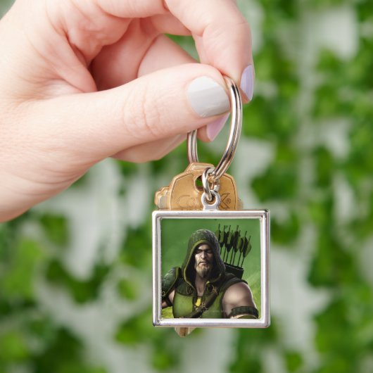 Porte-clés Flèche verte (main)