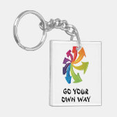 Porte-clés Flèches arc-en-ciel - Faites votre propre chemin (Devant gauche)