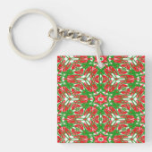 Porte-clés Flèches de neige rouges, blanches et vertes 3385 (Devant)