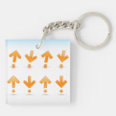 Porte-clés Flèches orange (Dos)