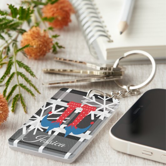 Porte-clés Fléchettes de neige Whimisky Christmas Elf Feet Pl (Devant droit)