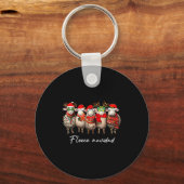 Porte-clés Fleece Navidad Christmas Spanish Sheep Santa Sheep (Recto)