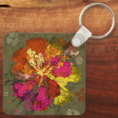 Porte-clés Fleur Abstract Audacieuse (Verso)