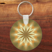 Porte-clés Fleur Abstraite d'or et d'argent pour Noël (Recto)