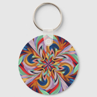 Porte-clés Fleur Abstraite vive - Mur d'art coloré