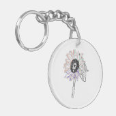 Porte-clés Fleur Arc-en-ciel Art Funky (Devant gauche)