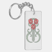 Porte-clés fleur Art Déco (Devant gauche)