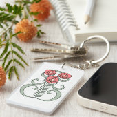 Porte-clés fleur Art Déco (Devant droit)