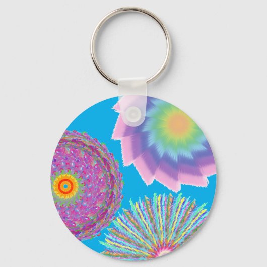 Porte-clés Fleur Artsy Dentée Par Le Soleil (Recto)