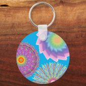 Porte-clés Fleur Artsy Dentée Par Le Soleil (Recto)