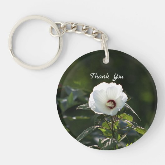 Porte-clés Fleur Blanche (Devant)