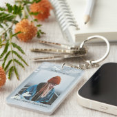 Porte-clés Fleur blanche de libellule de conservation Memoria (Devant droit)