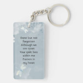 Porte-clés Fleur blanche de libellule de conservation Memoria (Dos)