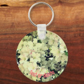 Porte-clés Fleur blanche personnalisée (Recto)