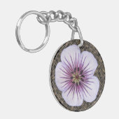 Porte-clés Fleur bleu-clair botanique de géranium (Devant gauche)
