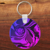 Porte-clés fleur bleu violet (Recto)