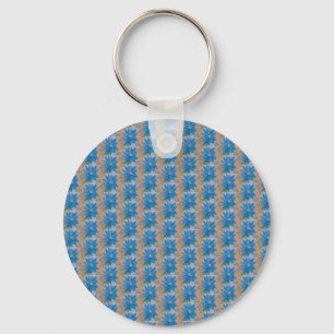 Porte-clés Fleur bleue