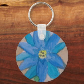 Porte-clés Fleur bleue (Verso)
