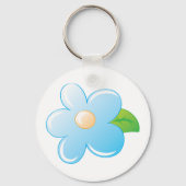 Porte-clés Fleur bleue (Recto)