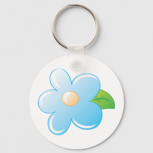 Porte-clés Fleur bleue (Recto)