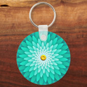 Porte-clés Fleur bleue Mandala-68566 (Recto)