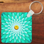 Porte-clés Fleur bleue Mandala-68566 (Verso)