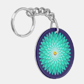 Porte-clés Fleur bleue Mandala-68566 (Devant gauche)