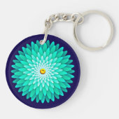 Porte-clés Fleur bleue Mandala-68566 (Dos)