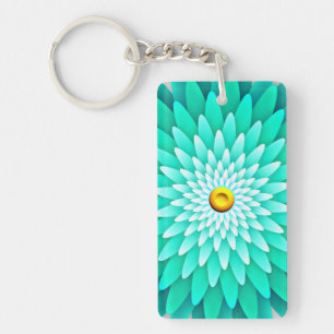 Porte-clés Fleur bleue Mandala-68566