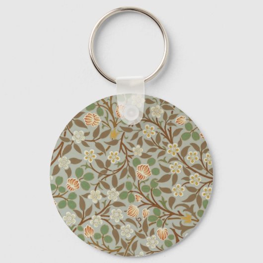 Porte-clés Fleur botanique de trèfle William Morris (Recto)
