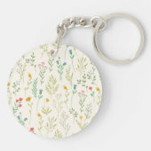 Porte-clés Fleur botanique Printemps floral Acrylique (Dos)