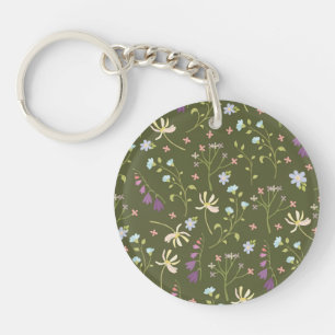 Porte-clés Fleur botanique Printemps floral Acrylique