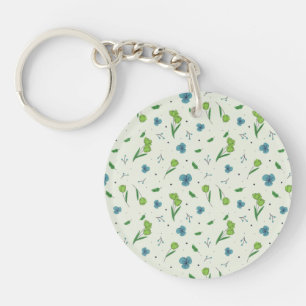 Porte-clés Fleur botanique Printemps floral Acrylique