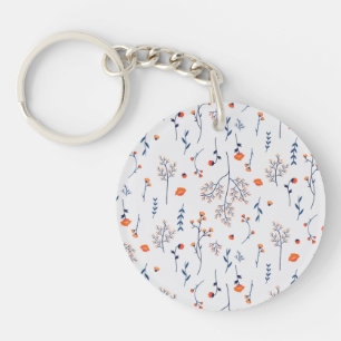 Porte-clés Fleur botanique Printemps floral Acrylique